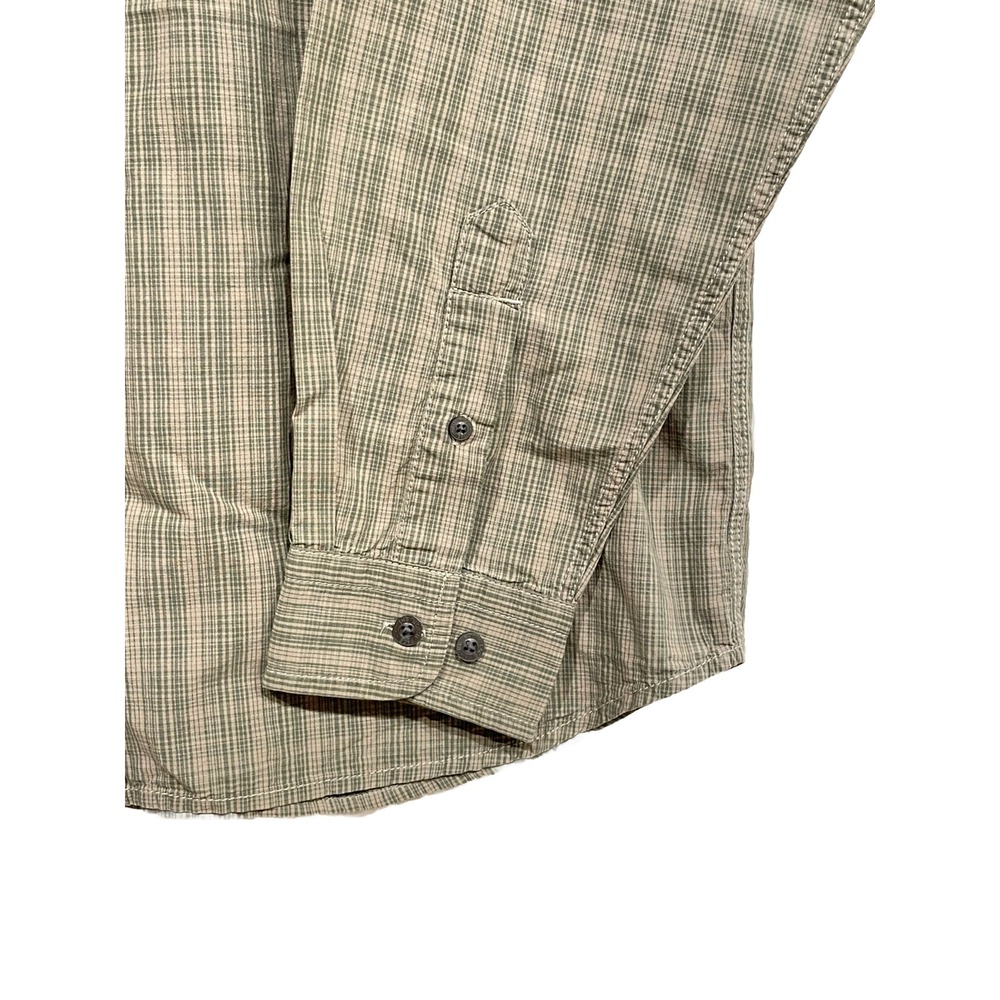 The North Face A5 Series Men's Long Sleeve Plaid Button Down Beige Green Size M - Picture 3 of 15